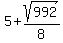 5%2Bsqrt%28992%29%2F8