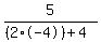 5%2F%28%282%2A-4%29%2B4%29
