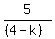 5%2F%28%284-k%29%29