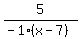 5%2F%28-1%28x-7%29%29