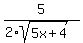 5%2F%282%2Asqrt%285x%2B4%29%29