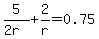 5%2F%282r%29%2B2%2Fr=0.75