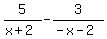 5%2F%28x%2B2%29-3%2F%28-x-2%29