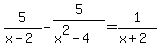 5%2F%28x-2%29-5%2F%28x%5E2-4%29=1%2F%28x%2B2%29