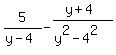 5%2F%28y-4%29+-+%28y%2B4%29%2F%28y%5E2-4%5E2%29