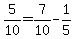 5%2F10+=+7%2F10+-+1%2F5