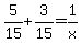 5%2F15%2B3%2F15=1%2Fx