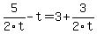 5%2F2t-t=3%2B3%2F2t