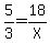 5%2F3=18%2FX
