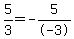 5%2F3+=+-5%2F-3