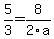 5%2F3+=+8%2F2a