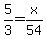 5%2F3+=+x%2F54
