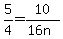 5%2F4=10%2F%2816n%29