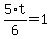 5%2F6%2At+=+1