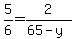 5%2F6=2%2F%2865-y%29