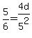 5%2F6=4d%2F5%5E2