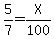 5%2F7=X%2F100