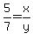 5%2F7=x%2Fy