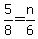5%2F8=n%2F6