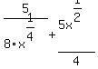 5%2F8x%5E%281%2F4%29%2B5x%5E%281%2F2%29%2F4