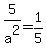 5%2Fa%5E2=1%2F5