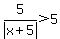 5%2Fabs%28x+%2B+5%29+%3E+5