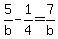 5%2Fb-1%2F4=7%2Fb