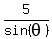 5%2Fsin%28theta%29