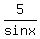 5%2Fsinx