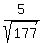 5%2Fsqrt%28177%29