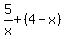 5%2Fx%2B%284-x%29