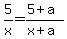 5%2Fx=%285%2Ba%29%2F%28x%2Ba%29