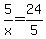 5%2Fx+=+24%2F5