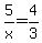 5%2Fx+=+4%2F3