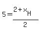5=%282%2Bx%5BH%5D%29%2F2