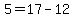 5=+17+-12+