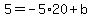 5=-5%2A20%2Bb