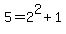 5=2%5E2%2B1