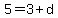 5=3%2Bd