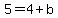 5=4%2Bb