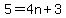 5=4n%2B3