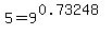 5=9%5E%280.73248%29