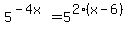 5%5E%28-4x%29+=+5%5E%282%28x-6%29%29