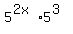 5%5E%282x%29%2A5%5E%283%29