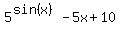 5%5E%28sin%28x%29%29+-+5x+%2B+10