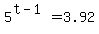 5%5E%28t-1%29=3.92
