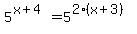 5%5E%28x%2B4%29+=+5%5E%282%28x%2B3%29%29