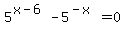 5%5E%28x-6%29-5%5E%28-x%29=0