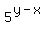 5%5E%28y-x%29