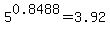 5%5E0.8488=3.92